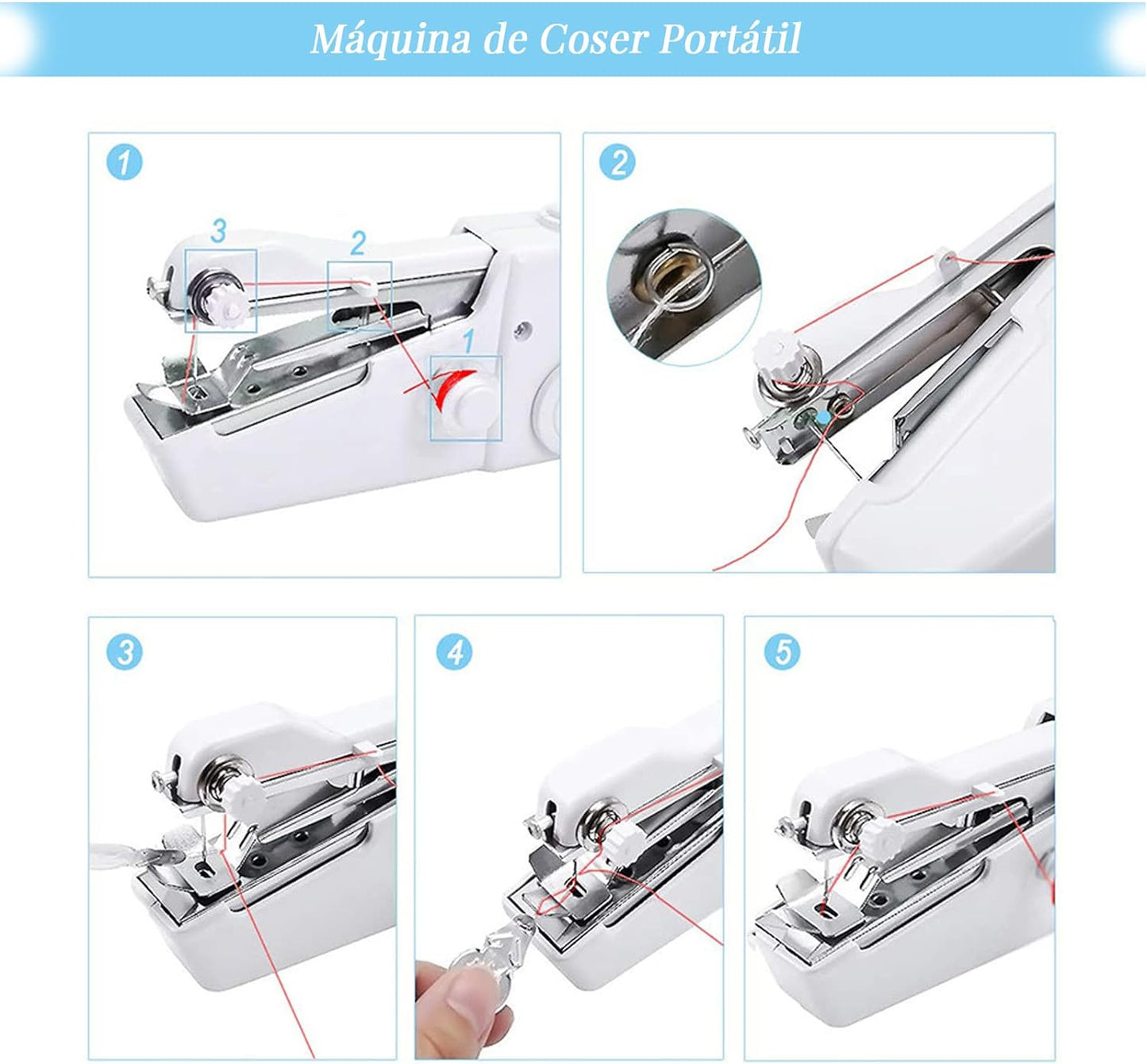 Mini Máquina de Coser Portátil de Mano