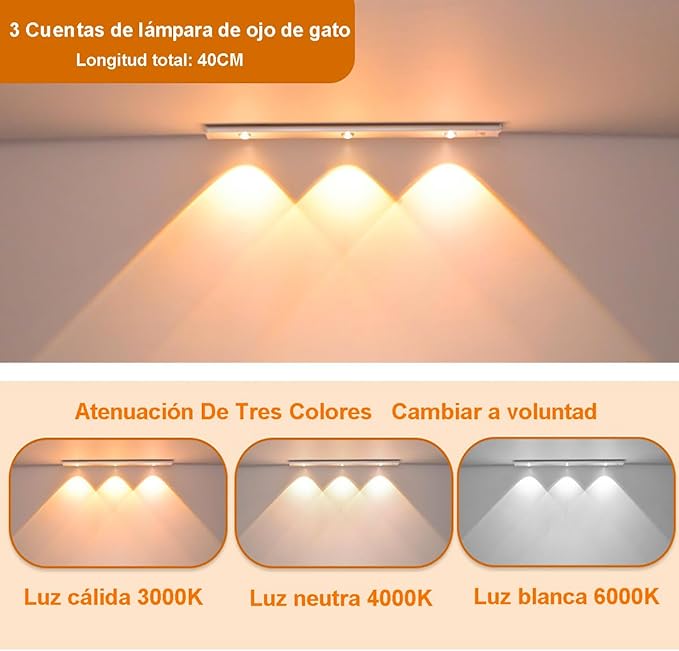 Lampara Led Recargable con Sensor de Movimiento