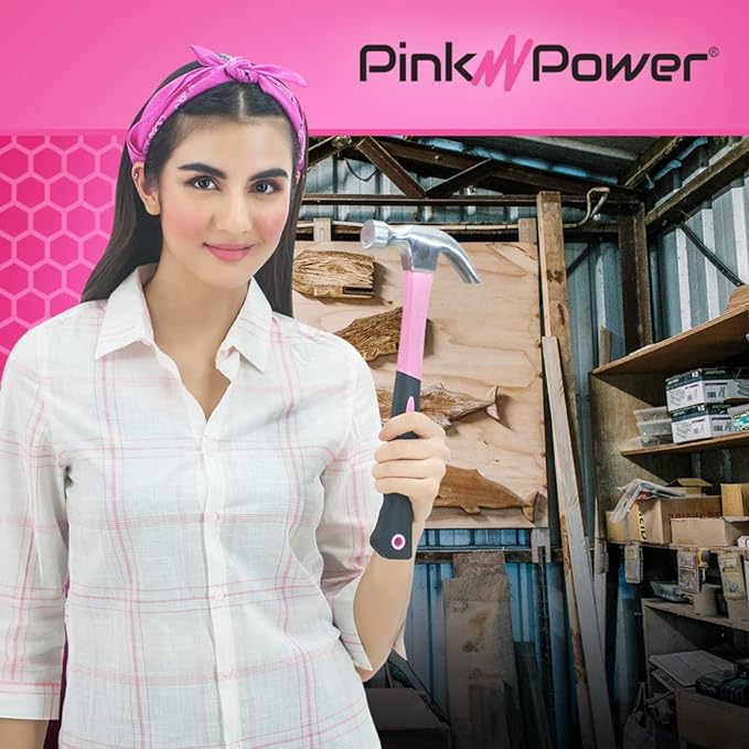 Martillo Rosa de 16 oz marca Pink Power