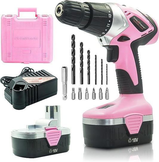 Juego de taladro inalámbrico de 18 V - PINK POWER